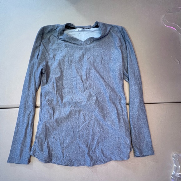 Elegant Heather Gray Long Sleeve Top - Picture 1 of 3